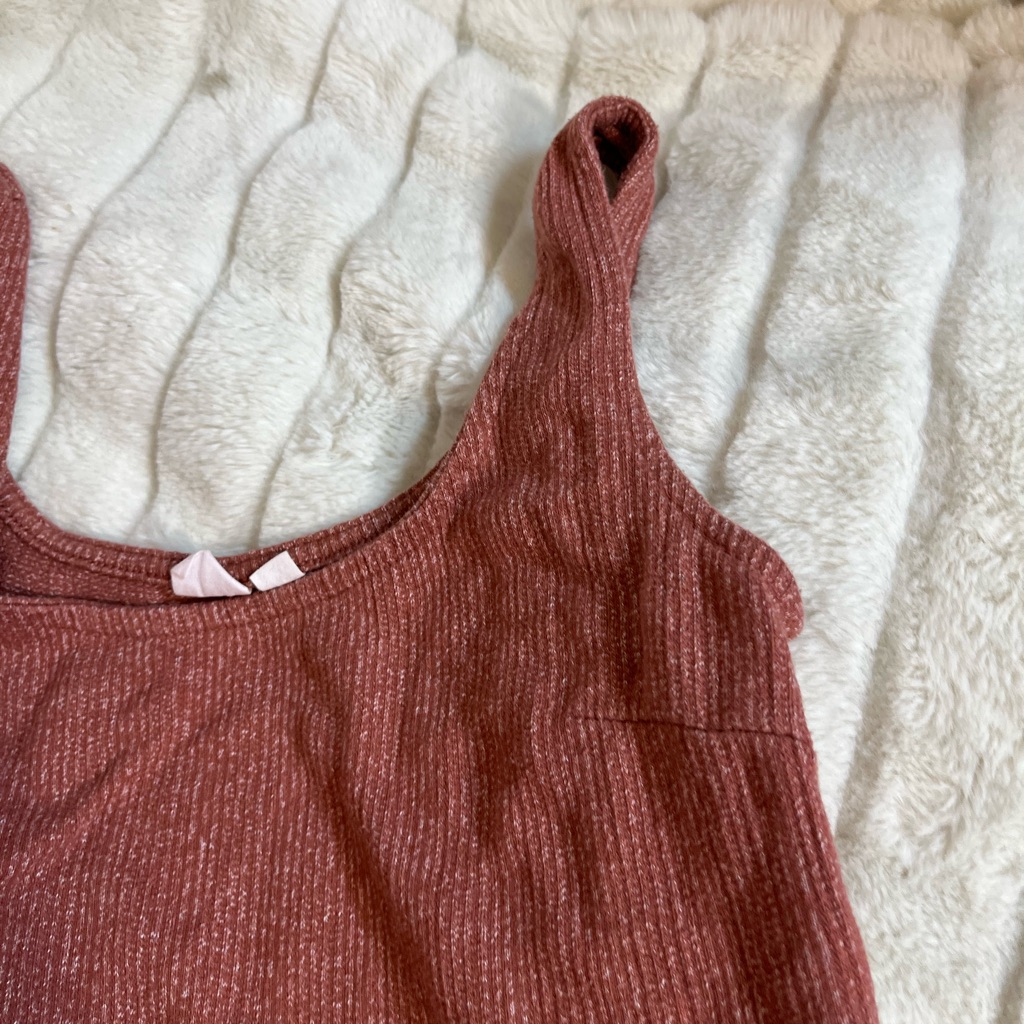 Gap Women’s S Dusty Red Stretchy Sleeveless Spring Casual Fall Jumpsuit Wide Leg